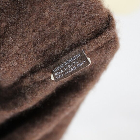 J. McLaughlin Cashmere Brown Crewneck Long Sleeve Pocket Sweater L Pullover - Picture 7 of 7